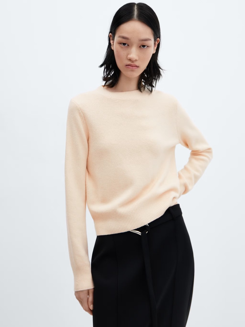Mango round-neck knitted sweater NWT